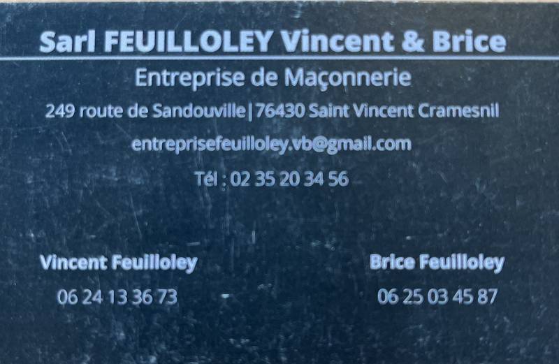 Entreprise de Maçonnerie à Saint Vincent Cramesnil proche du Havre - FEUILLOLEY VINCENT ET BRICE